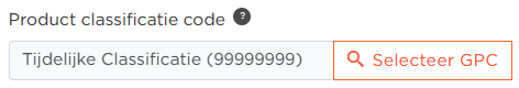 GPC code selecteren