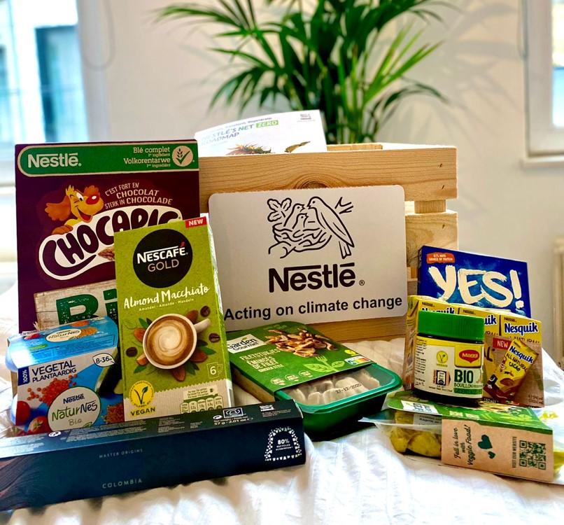 Greep uit assortiment voorverpakte voedingsmiddelen Nestle