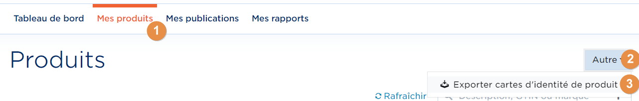 Export articles CDB