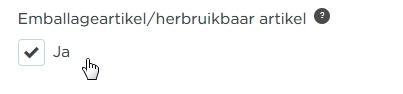 herbruikbaar artikel ja