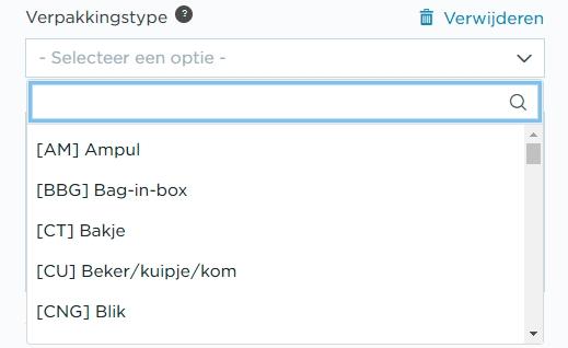 verpakkingstype