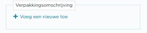 verpakkingsinfo voeg toe