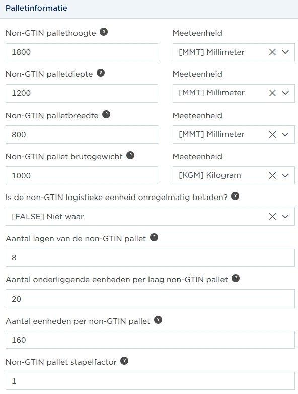 pallet informatie