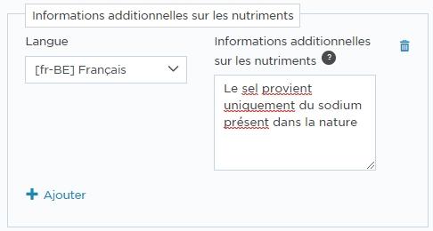 Valeurs nutritionnelles 43