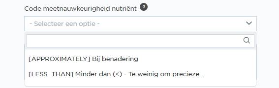 Voedingswaarden 029