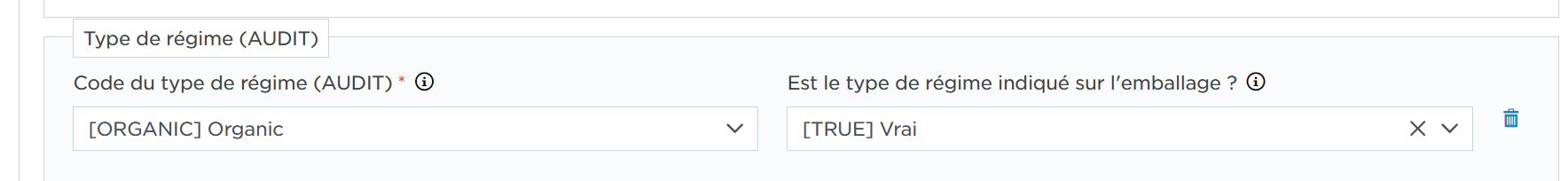 Type de régime