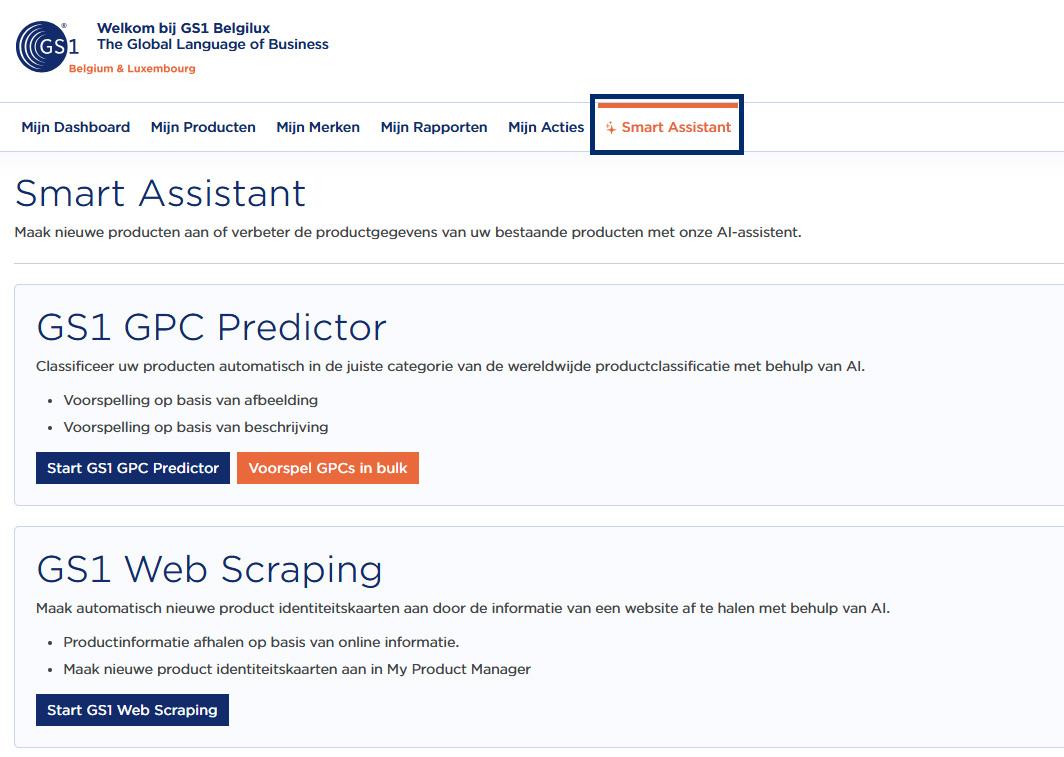 Screenshot GS1 GPC Predictor